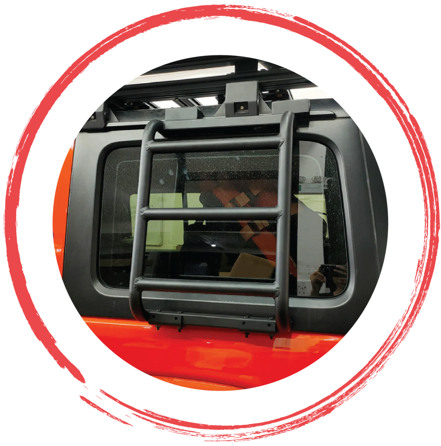 Vehicle ladders and access steps for Jeep Wrangler, Gladiator and 4x4 off-road vehicles by 4X4WAVERS