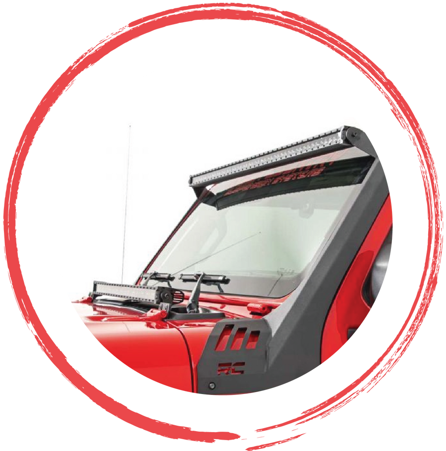 Off-road light bars for Jeep Wrangler, Gladiator and 4x4 off-road vehicles by 4X4WAVERS