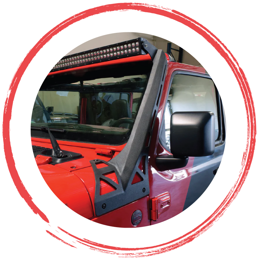 Soportes de montaje para luces todoterreno para Jeep Wrangler, Gladiator y vehículos 4x4 todoterreno de 4X4WAVERS