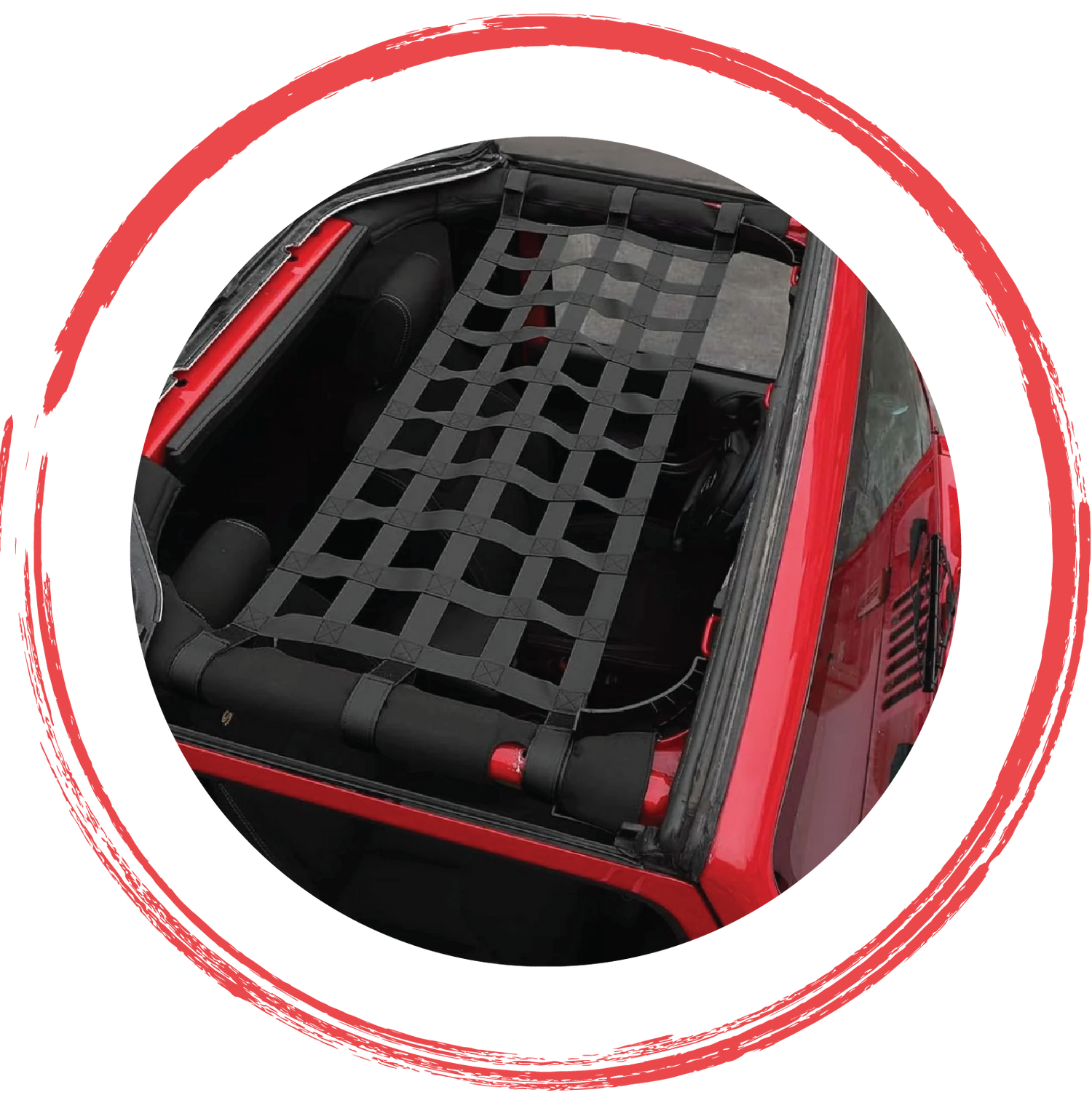 Cargo nets and storage nets for Jeep Wrangler, Gladiator and 4x4 off-road vehicles by 4X4WAVERS