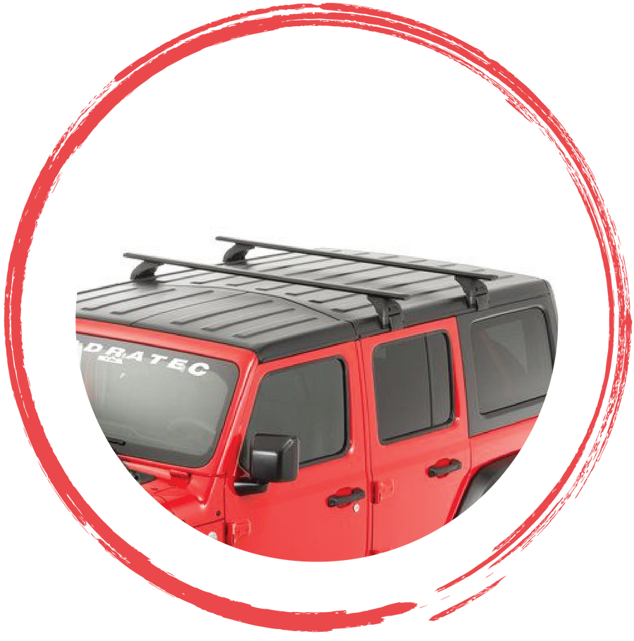 Roof cross bars for Jeep Wrangler, Gladiator and 4x4 off-road vehicles by 4X4WAVERS