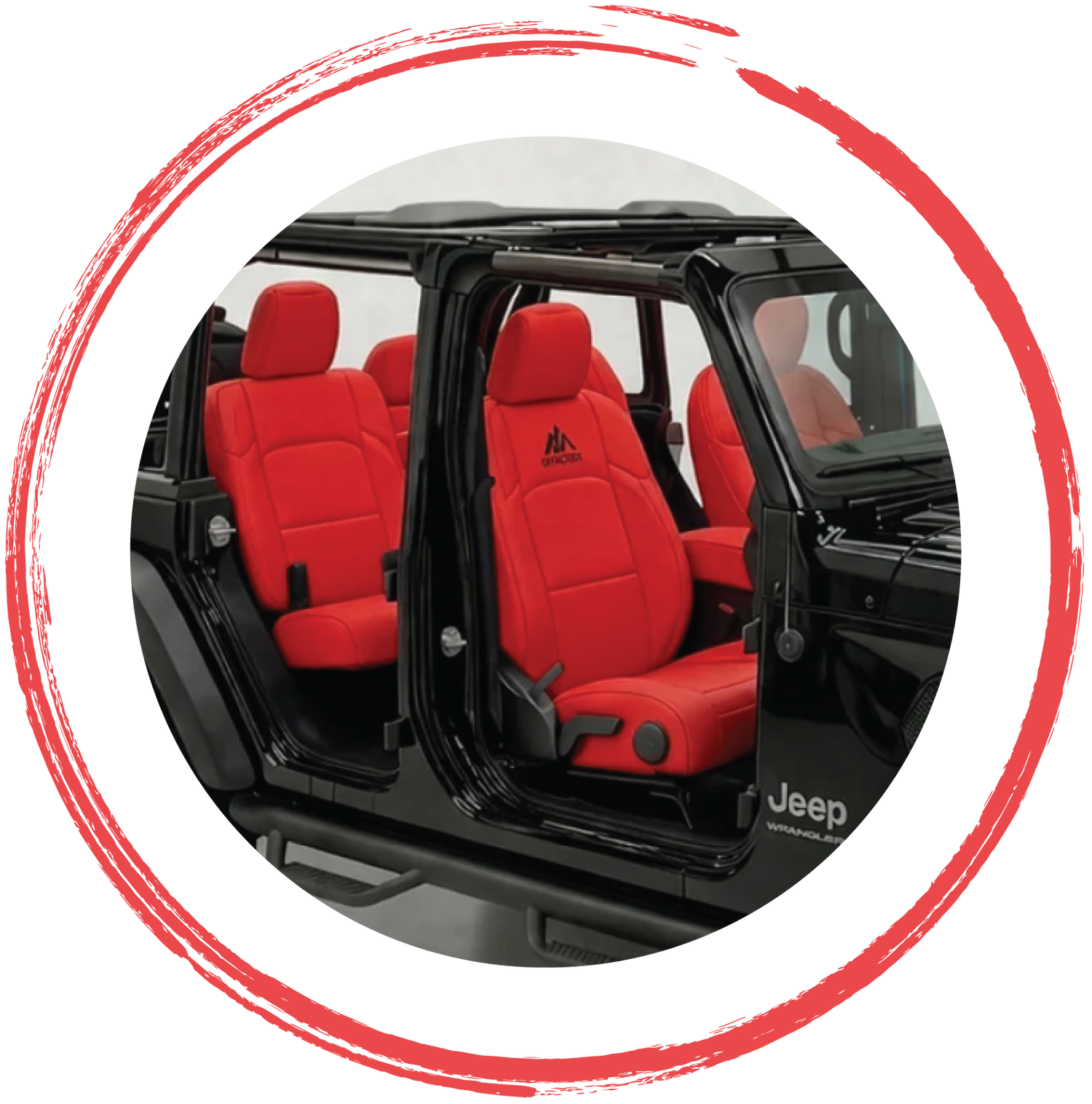 Custom seat covers for Jeep Wrangler, Gladiator and 4x4 off-road vehicles by 4X4WAVERS