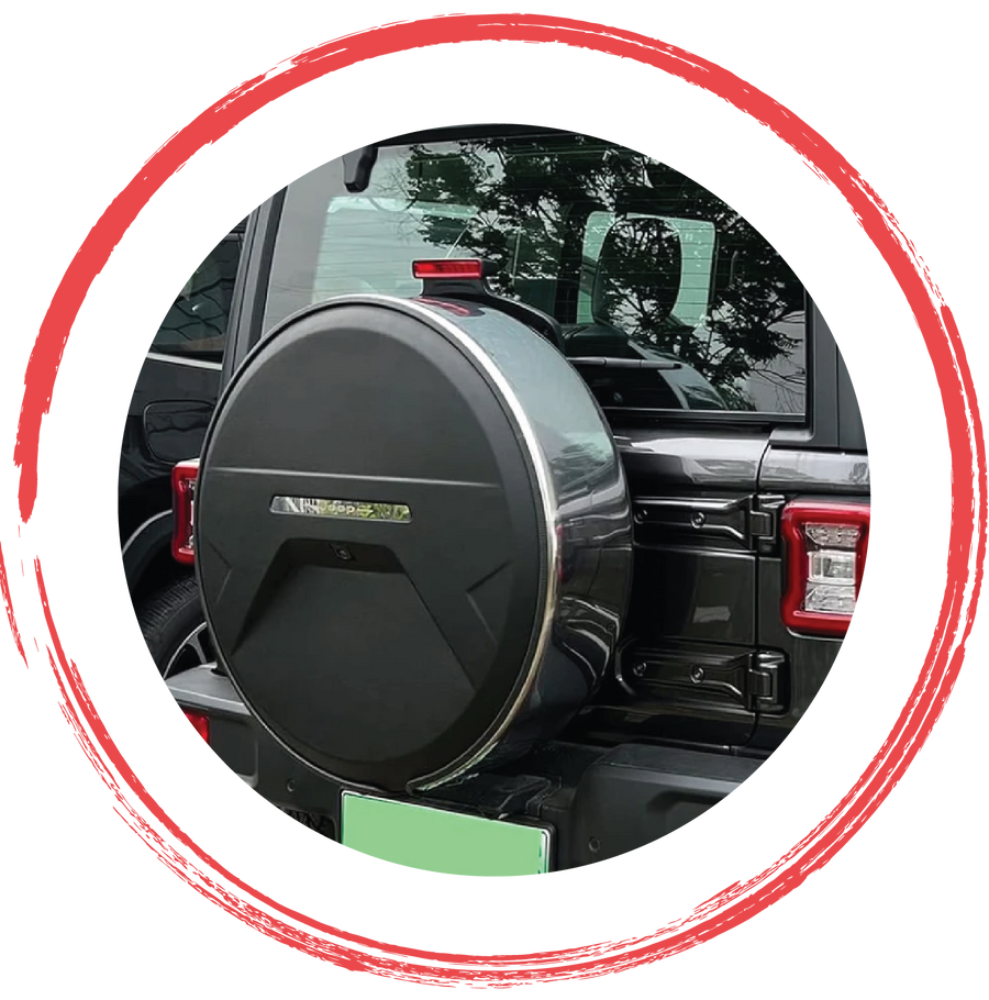 Cubiertas para rueda de repuesto para Jeep Wrangler, Gladiator y vehículos todoterreno 4x4 de 4X4WAVERS