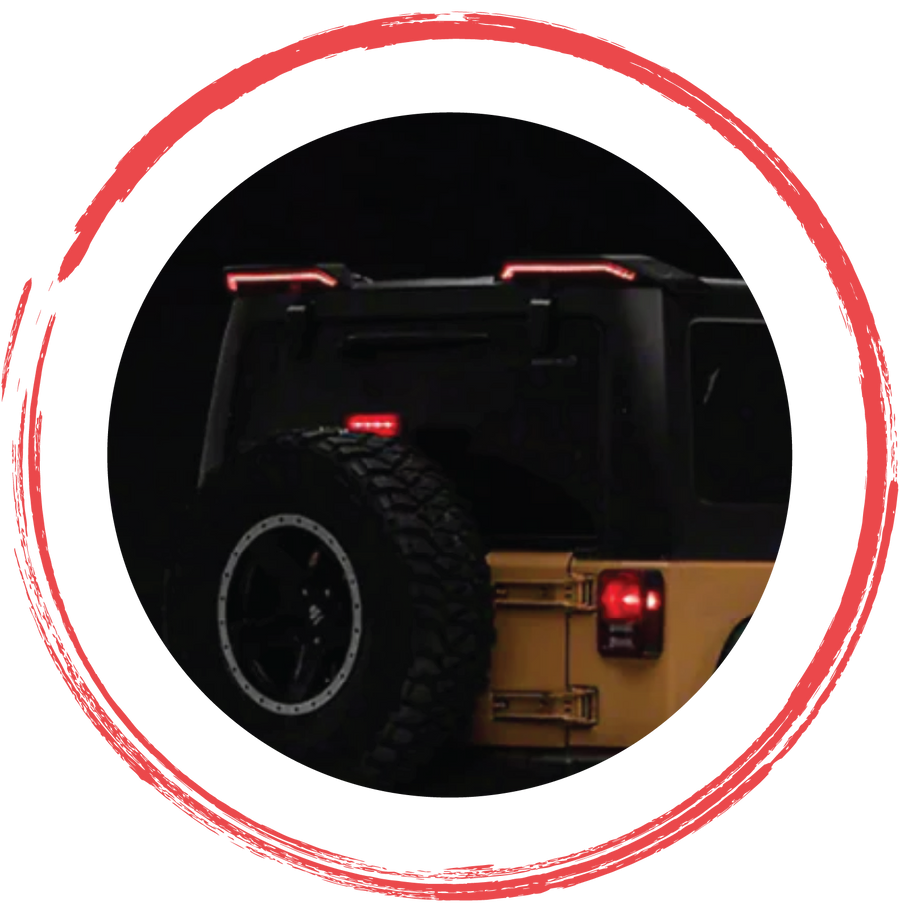 Alerones delanteros y traseros de techo para Jeep Wrangler, Gladiator y vehículos todoterreno 4x4 de 4X4WAVERS