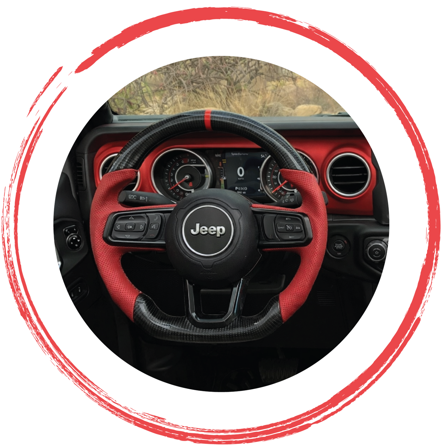 Custom steering wheels for Jeep Wrangler, Gladiator and 4x4 off-road vehicles by 4X4WAVERS