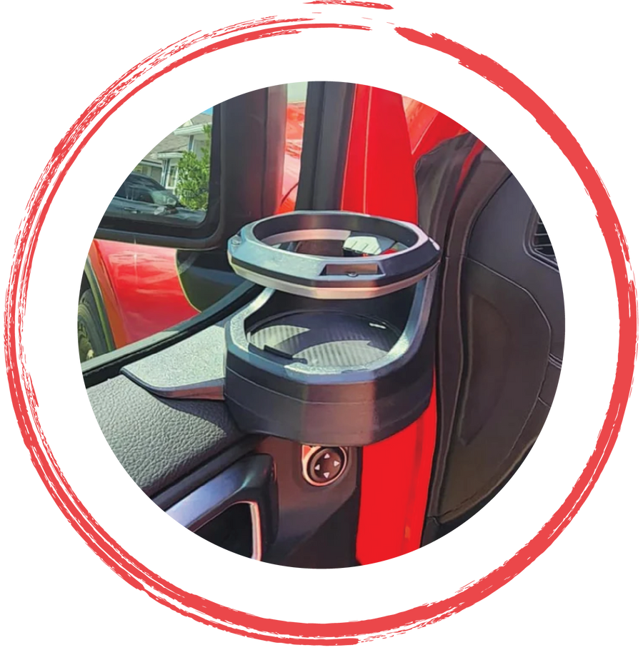Porte-gobelets et accessoires de rangement intérieur pour Jeep Wrangler, Gladiator et véhicules tout-terrain 4x4 par 4X4WAVERS