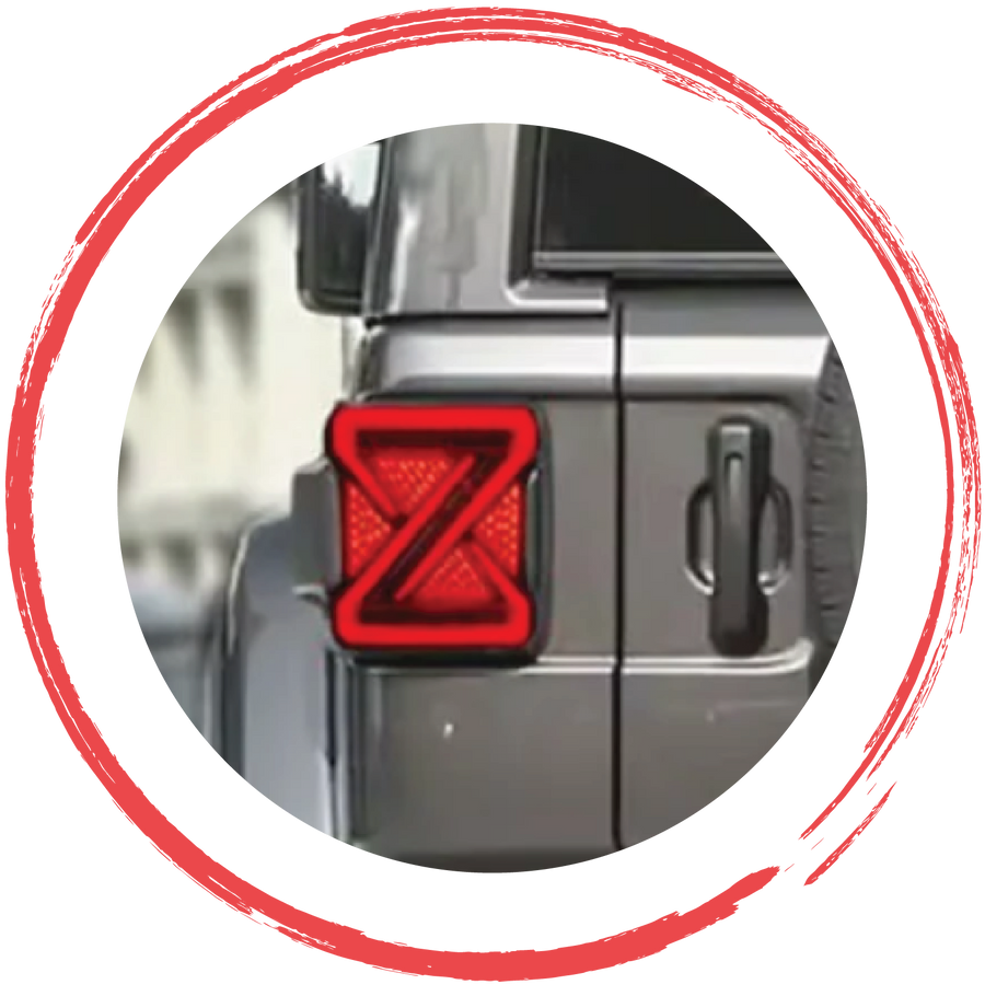 Luces traseras y luces de freno traseras para Jeep Wrangler, Gladiator y vehículos todoterreno 4x4 de 4X4WAVERS