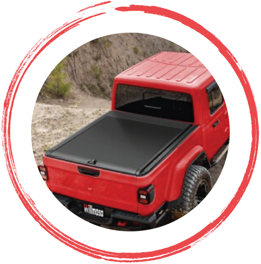 Tonneau covers for Jeep Gladiator, trucks and 4x4 off-road vehicles by 4X4WAVERS