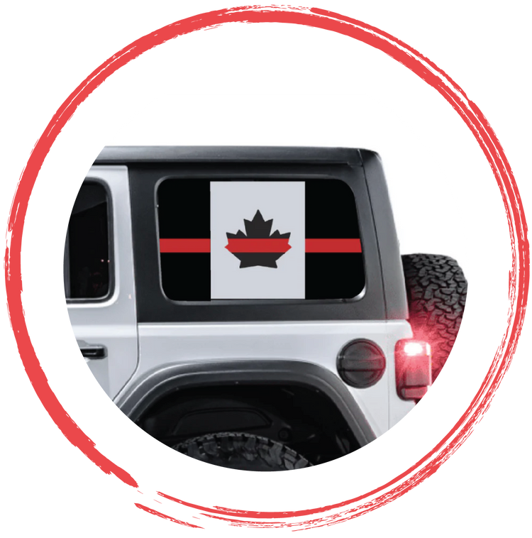 Autocollants de vitre et adhésifs vinyle pour Jeep Wrangler, Gladiator et véhicules tout-terrain 4x4 par 4X4WAVERS