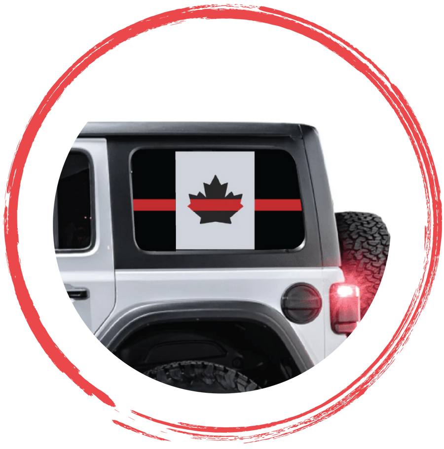 Calcomanías para ventanas y gráficos de vinilo para Jeep Wrangler, Gladiator y vehículos todoterreno 4x4 de 4X4WAVERS