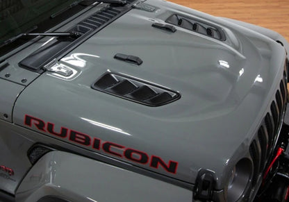 4X4WAVERS Rubicon 10th Anniversary Style Hood - Premium Steel - Jeep Wrangler JL/JLU/4XE/JT 2018+