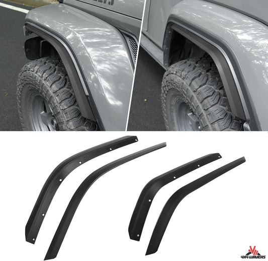 4X4WAVERS Fender Flares Trim Extension Protector - Jeep Wrangler JL/JLU/4XE 2018+ (low fenders like Sahara)