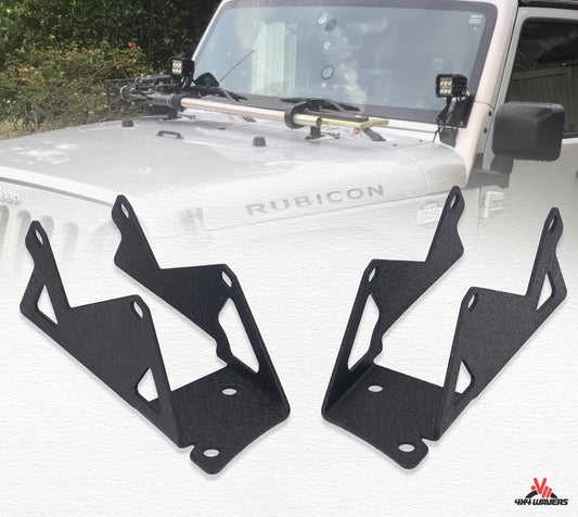 4X4WAVERS Windshield A-pillars Double-deck Mounting Brackets LED - Jeep Wrangler JK/JKU 2007-2018