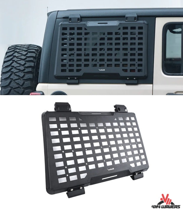 Maiker Aluminum Rear Side Window Expansion Multifunction Panel (Right Side) - Jeep Wrangler JLU/4XE 2018+ - 4X4 WAVERS