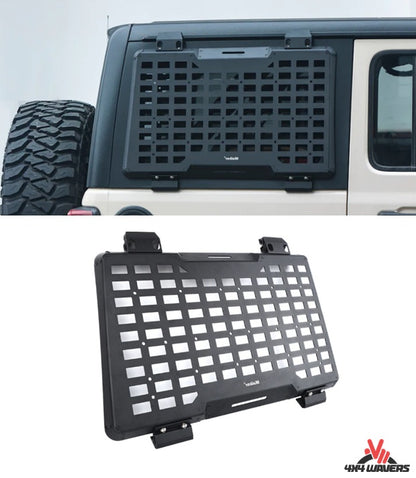 Maiker Aluminum Rear Side Window Expansion Multifunction Panel (Right Side) - Jeep Wrangler JLU/4XE 2018+ - 4X4 WAVERS