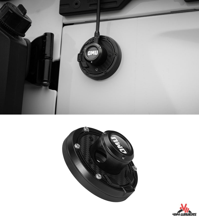 OMU Carbon Fiber & Aluminum Side Antenna Cover - All Jeep Wrangler 2007~2023 - 4X4 WAVERS