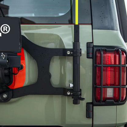 4X4WAVERS Tailgate Aluminum Flagpole & Antenna Holder - Jeep Wrangler JK/JKU/JL/JLU/4XE 2007+
