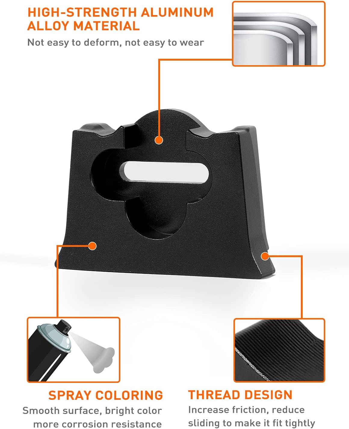 4X4WAVERS Aluminum Tailgate Limiter, Tailgate Latch Bumper Stoper - Jeep Wrangler JK/JKU 2007-2018 - 4X4 WAVERS