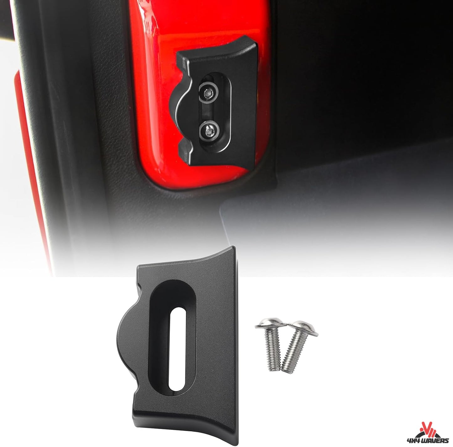 4X4WAVERS Aluminum Tailgate Limiter, Tailgate Latch Bumper Stoper - Jeep Wrangler JL/JLU/4XE 2018-2023 - 4X4 WAVERS