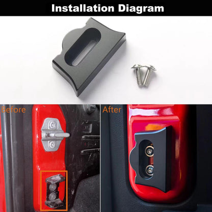 4X4WAVERS Aluminum Tailgate Limiter, Tailgate Latch Bumper Stoper - Jeep Wrangler JL/JLU/4XE 2018-2023 - 4X4 WAVERS