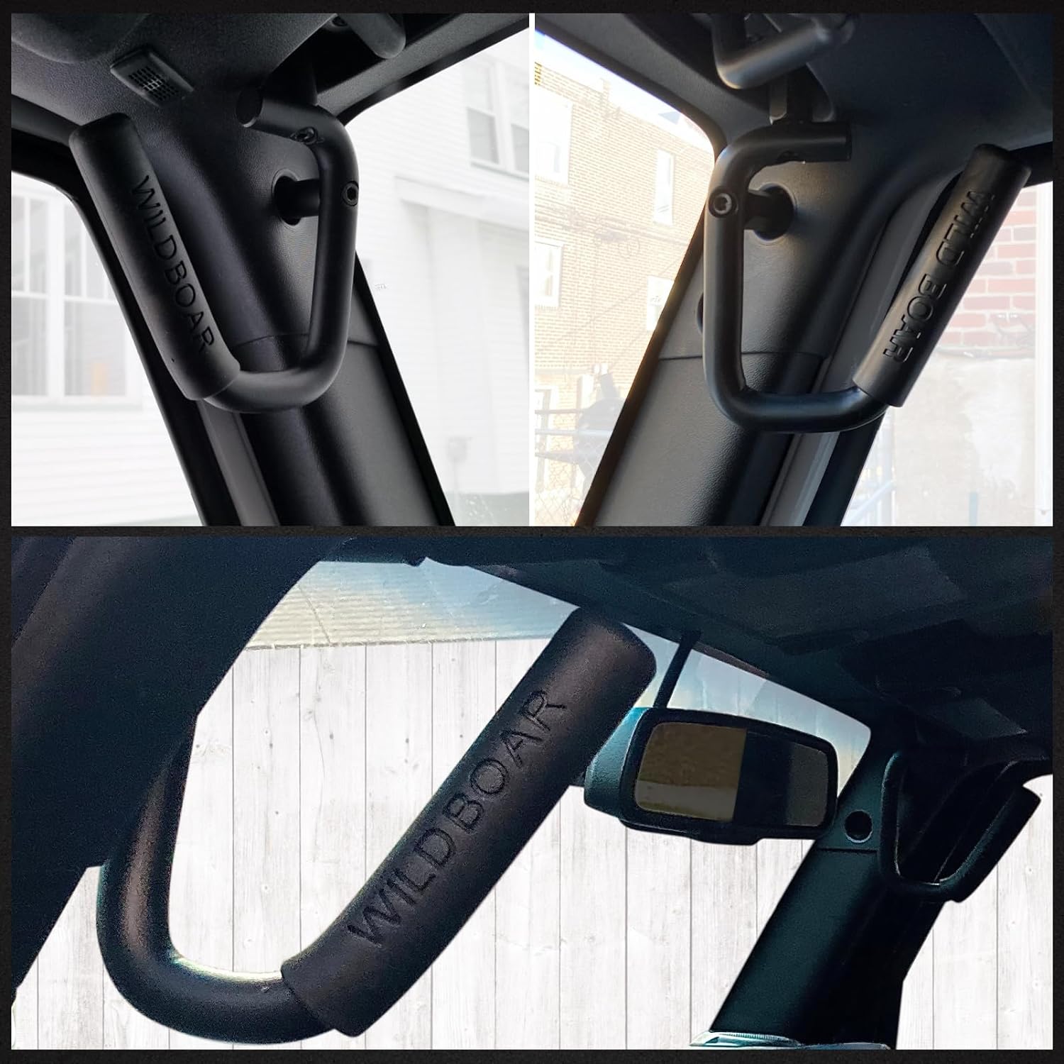 4X4WAVERS Metal Front Grab Handle Kit (Black Color 2 pack ) - Jeep Wrangler JK/JKU 2007-2018 - 4X4 WAVERS