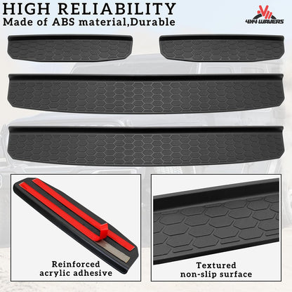4X4WAVERS Door Sill Guards Protectors - Beehive Style - Jeep Wrangler JLU/4XE/JT (4 doors) 2018+