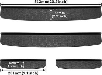 4X4WAVERS Door Sill Guards Protectors - Beehive Style - Jeep Wrangler JLU/4XE/JT (4 doors) 2018+