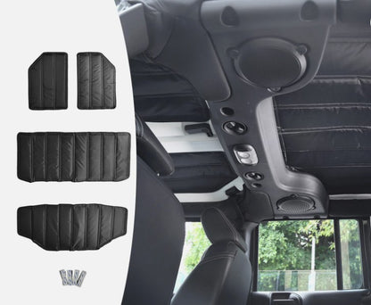 4X4WAVERS Hardtop Roof Heat Insulator, Sound and Road Noise Insulation - Jeep Wrangler JK (4 doors) 2012-2018