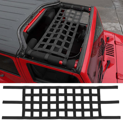 4X4WAVERS Premium Mesh Cargo Net for Roof and Trunk - For All Jepp Wrangler Models - Universal