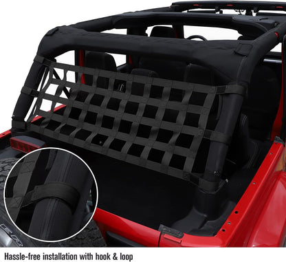4X4WAVERS Premium Mesh Cargo Net for Roof and Trunk - For All Jepp Wrangler Models - Universal