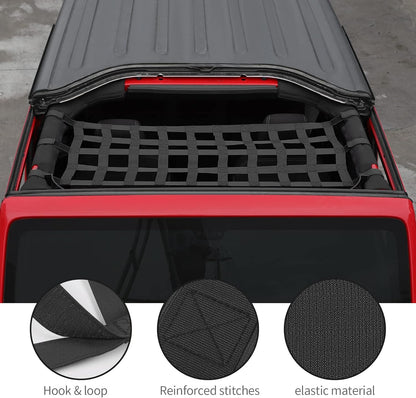 4X4WAVERS Premium Mesh Cargo Net for Roof and Trunk - For All Jepp Wrangler Models - Universal