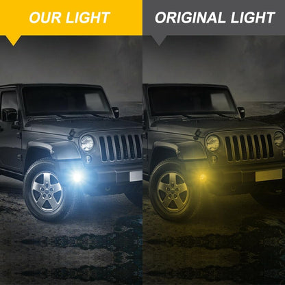 4X4WAVERS 4 Inch Front Bumper Driving Offroad Fog Light with DRL Turn Halo Angel Eyes - Jeep Wrangler JK/JKU 2007-2018 - 4X4 WAVERS