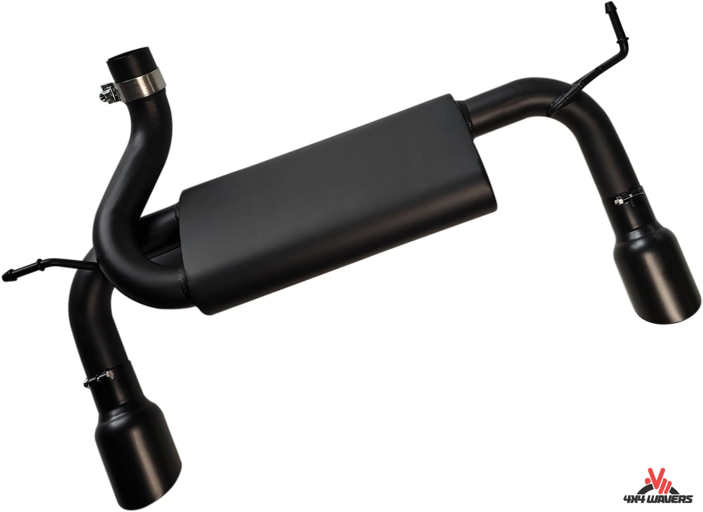 Silencieux d'échappement double Performance 4x4wavers avec son premium, style MF pour Jeep Wrangler JK / JKU