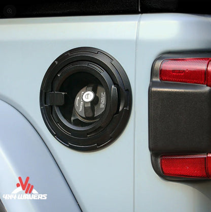 Couvercle de réservoir de gaz transparent en aluminium 4x4wavers - Style Maiker pour Jeep Wrangler JL / JLU / 4XE