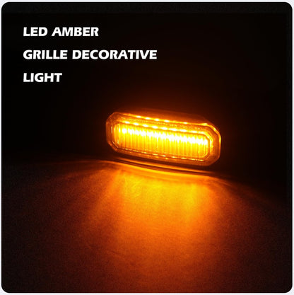 4X4WAVERS Grille Inserts Light Running LED - Amber Color - Jeep Wrangler JL/JLU/4XE/JT 2024+ - 4X4 WAVERS