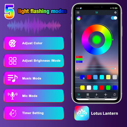 4X4WAVERS Grille Inserts Light Running LED - RGB Multi Color Smart Music Sync - Jeep Wrangler JL/JLU/4XE/JT 2024+ - 4X4 WAVERS