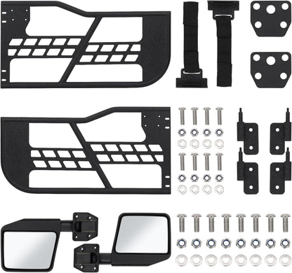 4X4WAVERS Tube Door 4 Doors With Rearview Mirror - Hunting Style - Jeep Wrangler JK 2007-2018 (2 doors)
