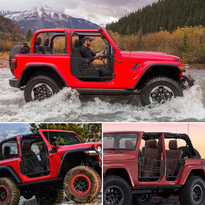 4X4WAVERS Tube Door 4 Doors With Rearview Mirror - Hunting Style - Jeep Wrangler JK 2007-2018 (2 doors)