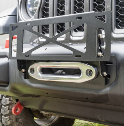 4X4WAVERS License plate relocation adapter Holder - Move Plate UP Down - All Jeep Wrangler Models