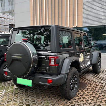 4X4WAVERS Spare Tire Stainless Steel & Plastic Hard Shell Cover with Back-up Camera Hole - Jeep Wrangler JL/JLU/4XE 2018+