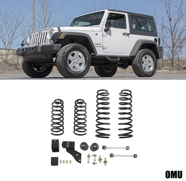 OMU 2.5" Heavy Duty Lift Kit with Coil Springs - Jeep Wrangler JK/JKU 2007-2018 - 4X4 WAVERS