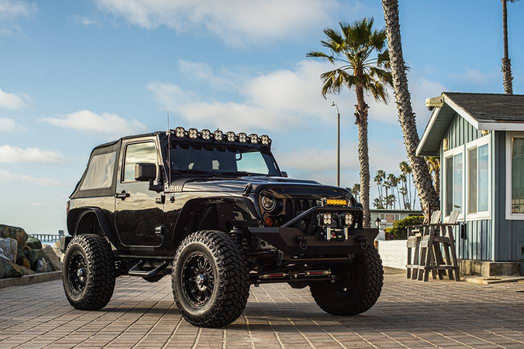 4X4WAVERS Armor Defense Steel Front Bumper Skid Plate - AEV Style - Jeep Wrangler JK/JKU 2007-2018
