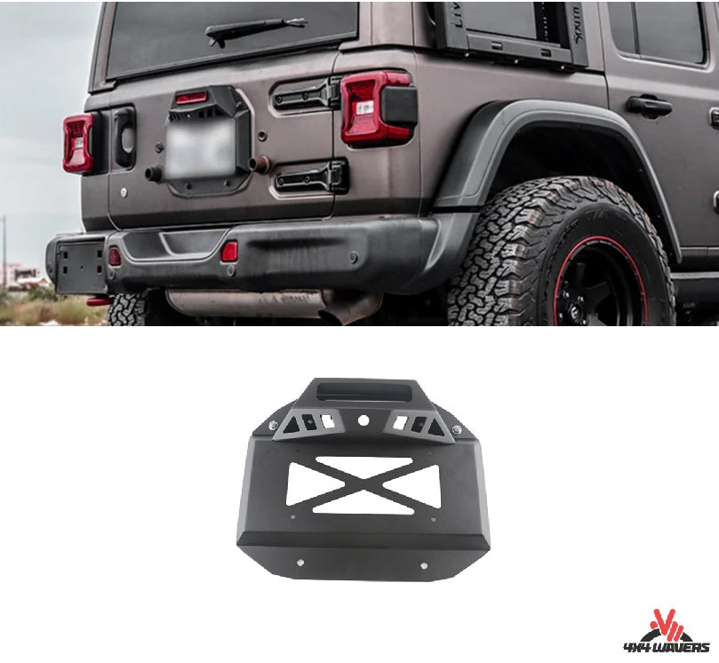4X4WAVERS Tailgate License Plate Holder Bracket -  Jeep Wrangler JL/JLU/4XE 2018+ - 4X4 WAVERS