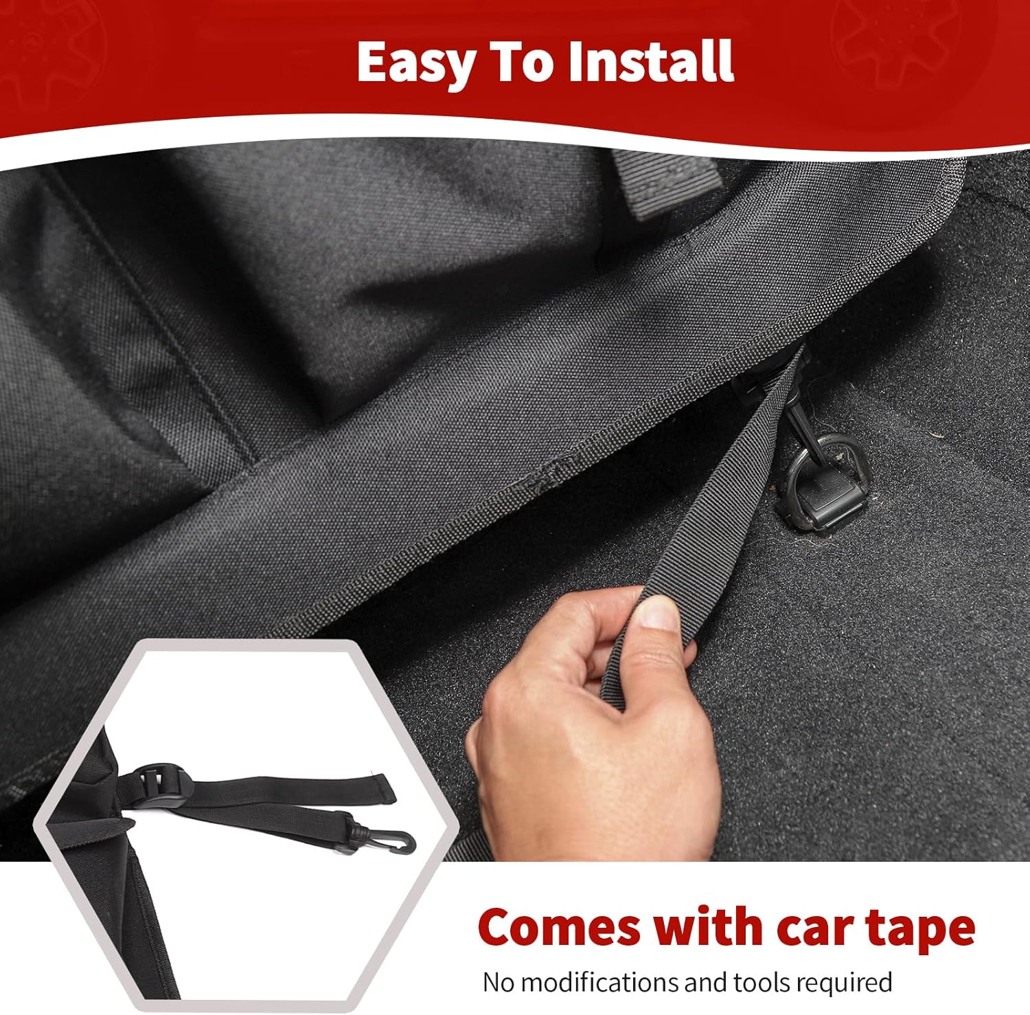 4X4WAVERS Trunk Storage Bag Organizer with Multi-Pockets Tool Kits Cargo Bag - Jeep Wrangler JKU/JLU/4XE 2007+ (4 doors only) - 4X4 WAVERS