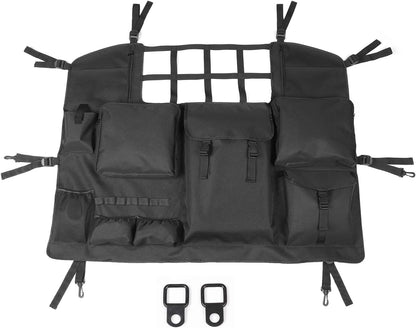 4X4WAVERS Trunk Storage Bag Organizer with Multi-Pockets Tool Kits Cargo Bag - Jeep Wrangler JKU/JLU/4XE 2007+ (4 doors only) - 4X4 WAVERS