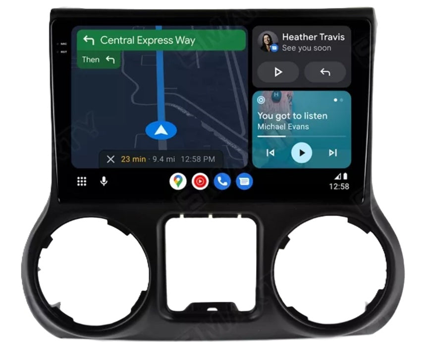 4X4WAVERS Jeep Wrangler Touch Screen Stereo - GPS,  Wireless Apple CarPlay and Android Auto - Jeep Wrangler JK/JKU 2011-2014 - 4X4 WAVERS