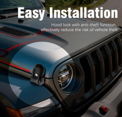 4X4WAVERS Premium Anti-Theft Hood Latches with Key Locks Kit - Jeep Wrangler JL/JLU/4XE/JT 2018+
