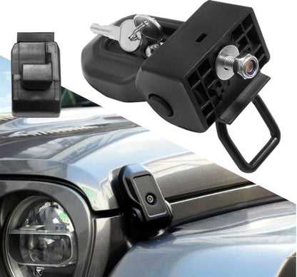 4X4WAVERS Premium Anti-Theft Hood Latches with Key Locks Kit - Jeep Wrangler JL/JLU/4XE/JT 2018+