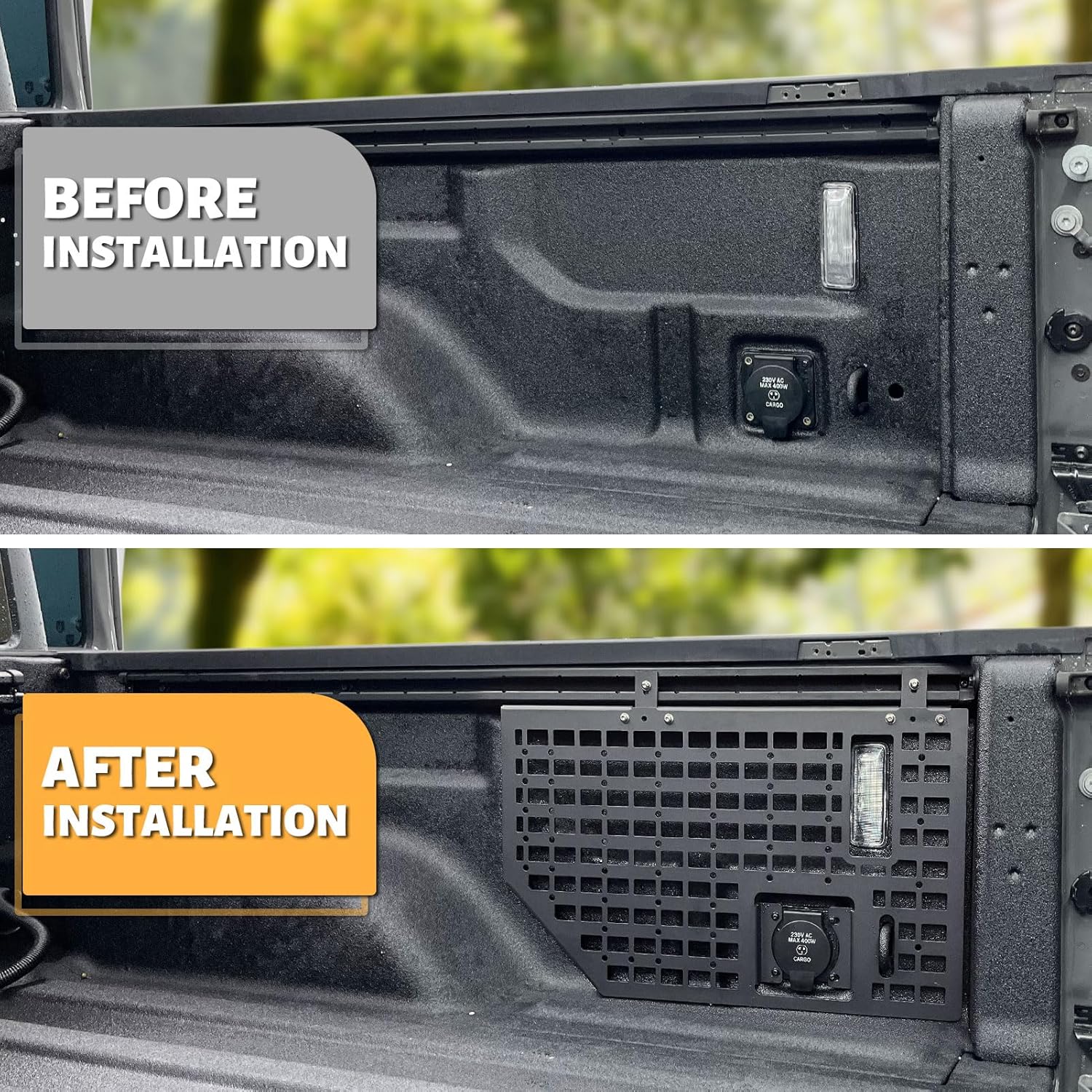 4X4WAVERS Trunk Side Bed Tactical Panels (2 sides) Cargo Storage Organizer - Jeep JT-Gladiator 2019+ - 4X4 WAVERS