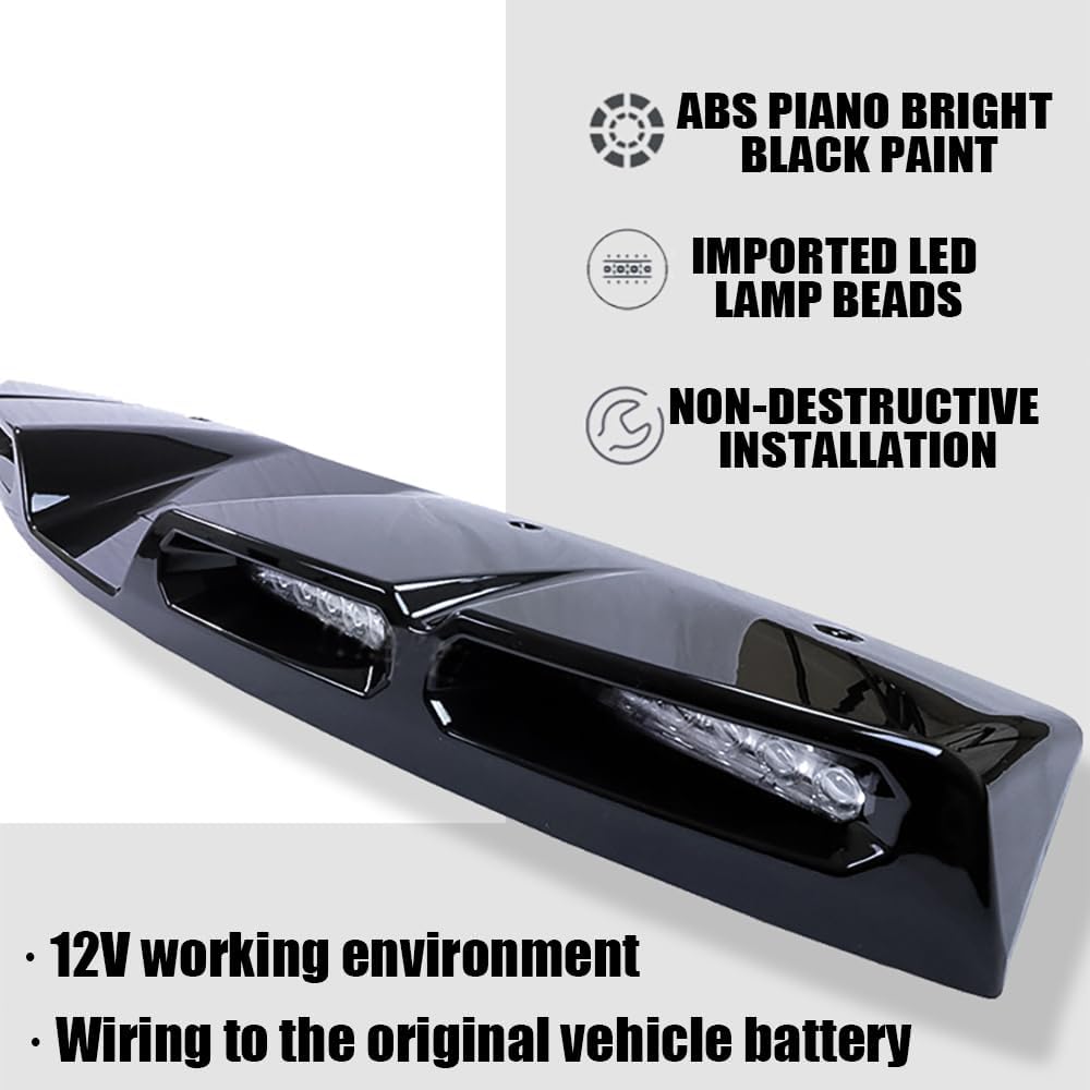 4X4WAVERS Discovery Series II Roof Front Spoiler with 4 Premium LED bars - Jeep Wrangler JL/JLU/4XE/JT 2018+ - 4X4 WAVERS